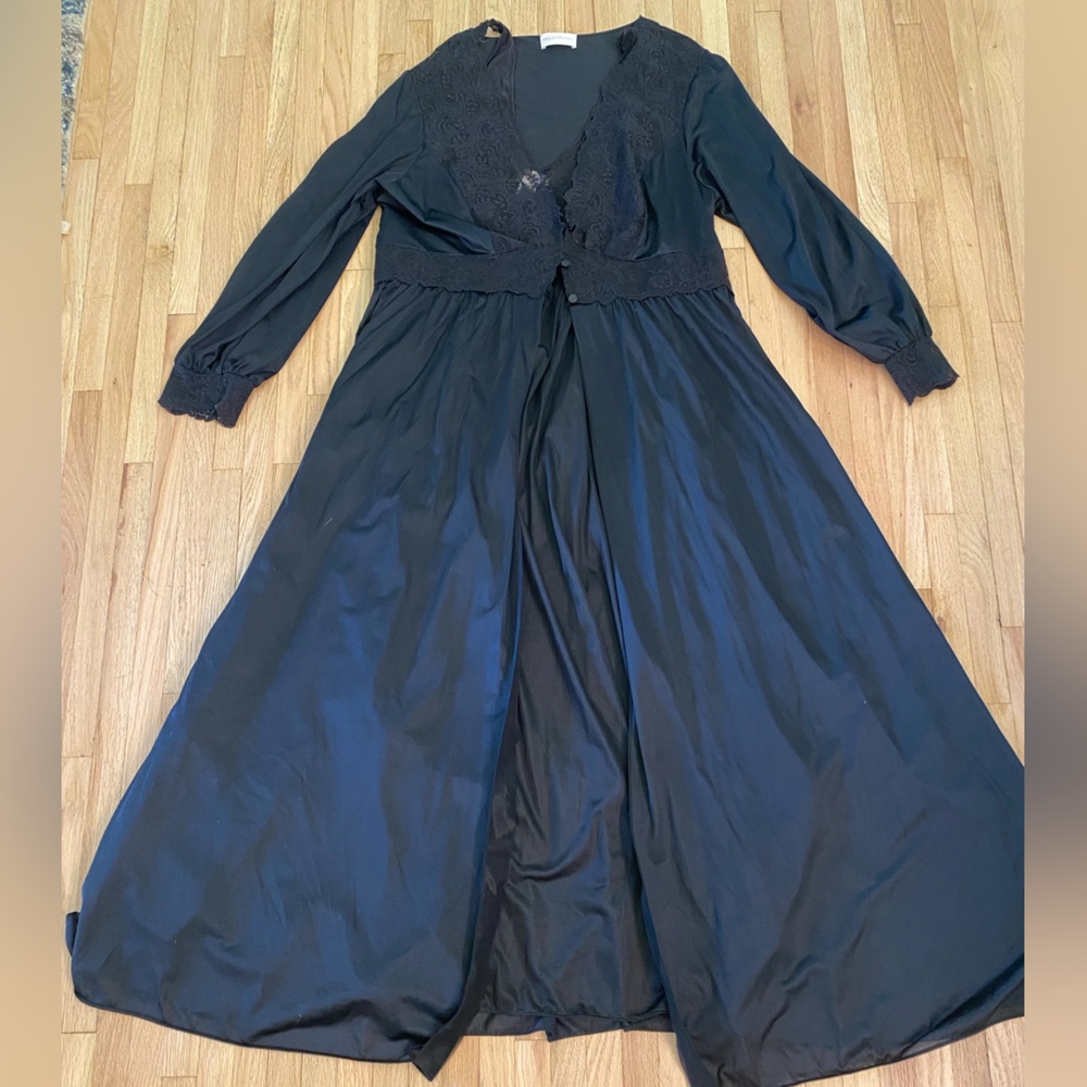 Vintage 90’s Whimsigoth fairy grunge maxi lingerie slip and open robe